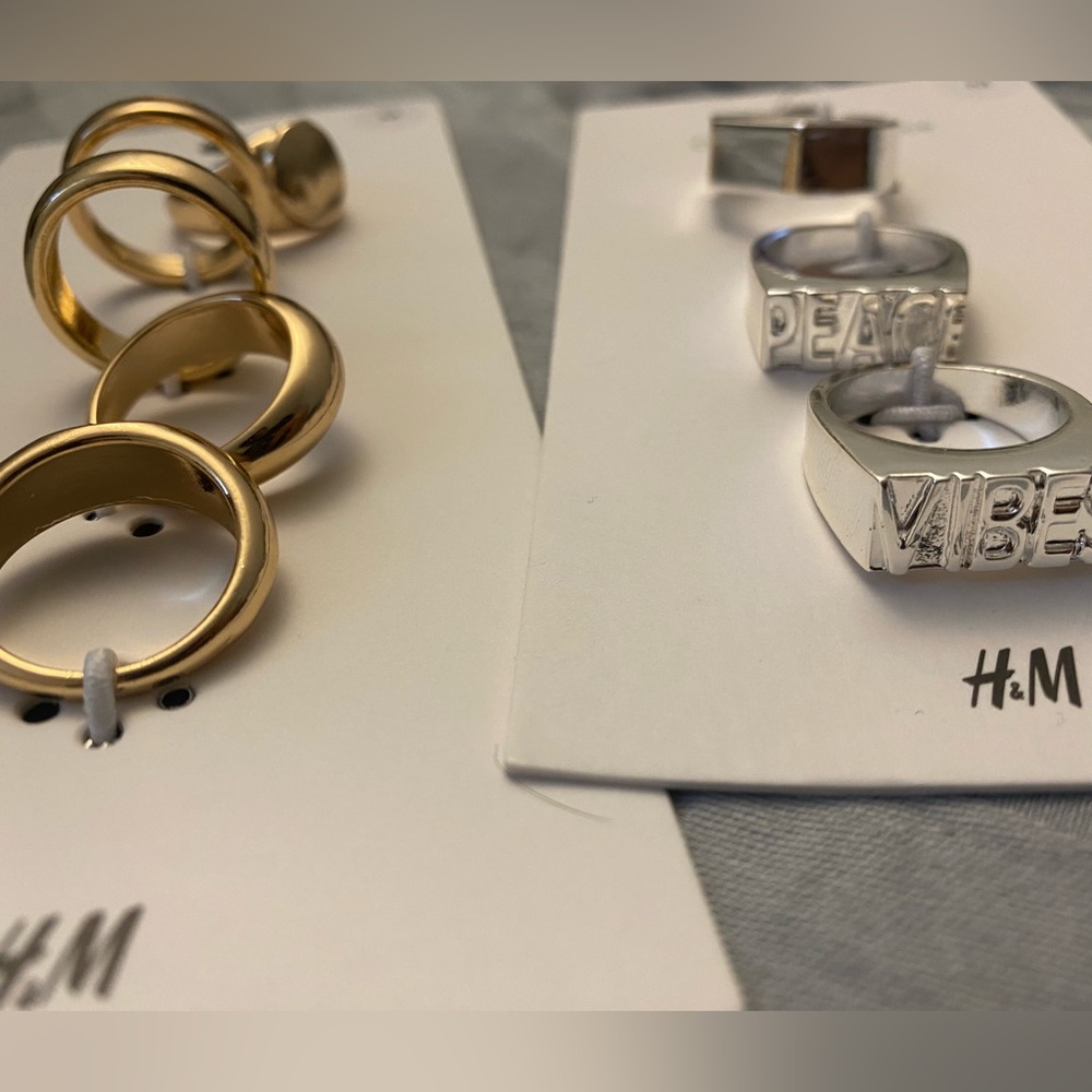“H and M” rings